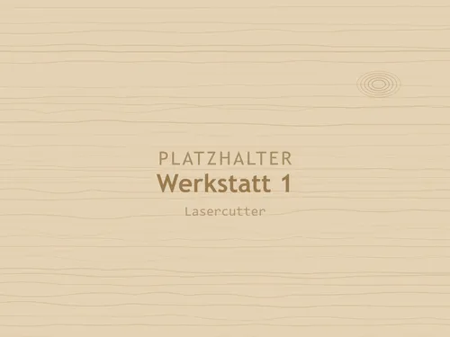 Der Lasercutter beim Schneiden einer Holzplatte